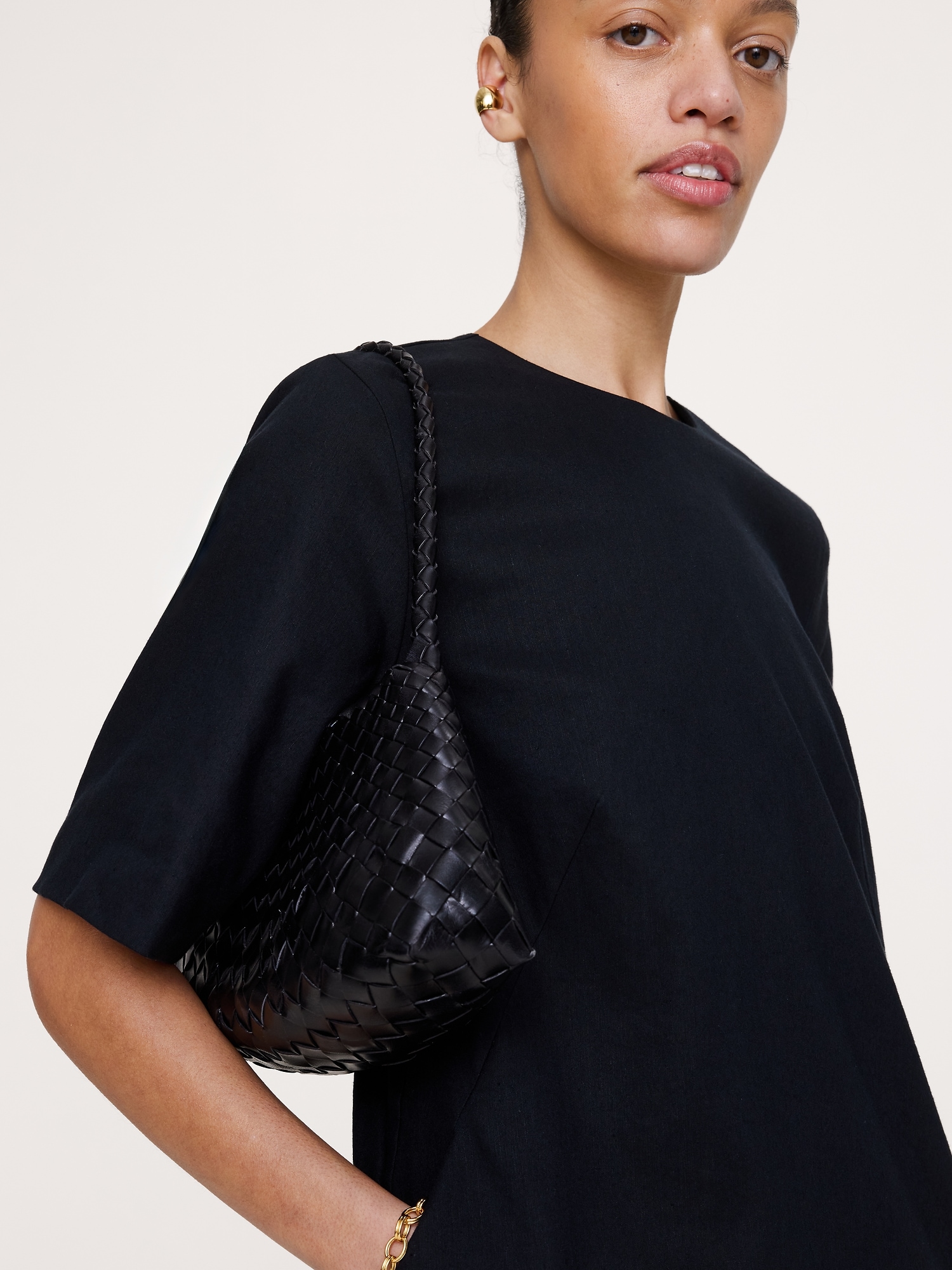 Image number 4 showing, Linen-Viscose Shift Dress