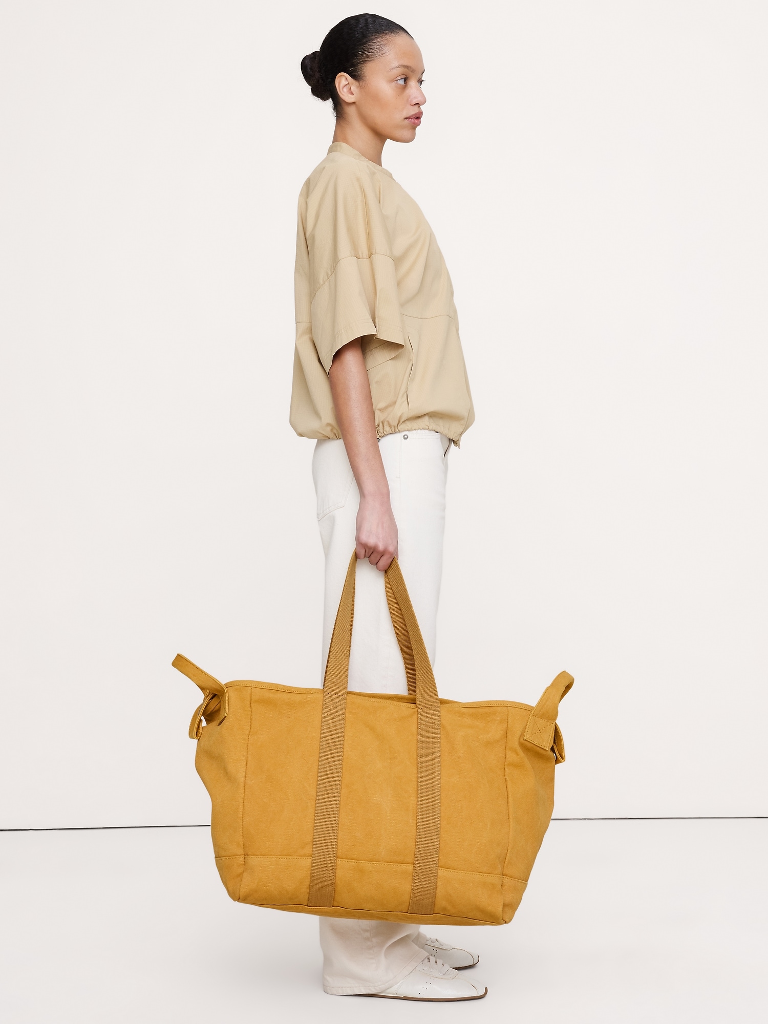 Image number 7 showing, Large Cotton Canvas Weekender Bag