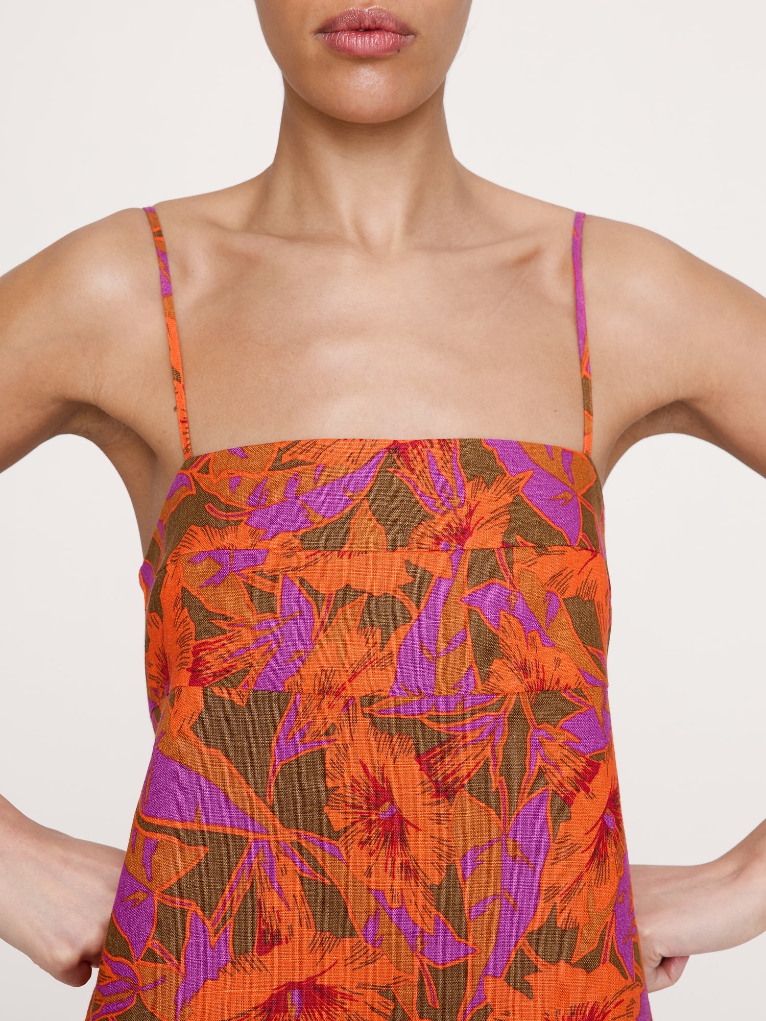 Image number 7 showing, Strappy Linen Mini Dress