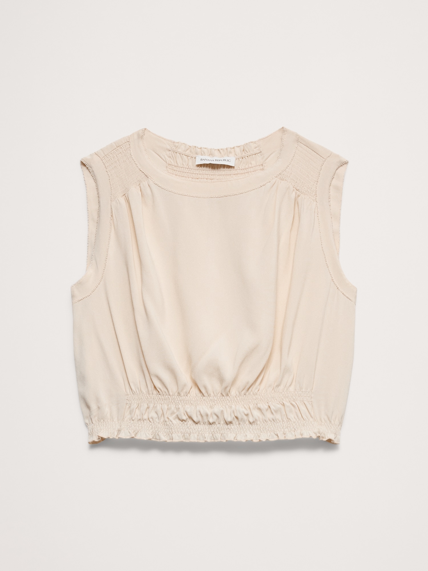 Image number 7 showing, Smocked Georgette Cropped Tank