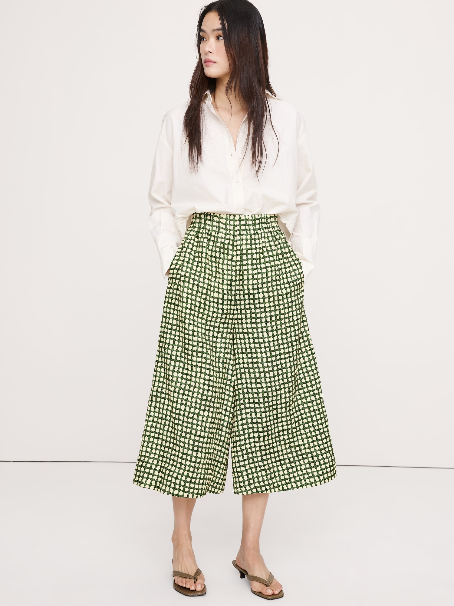 Image number 1 showing, Linen Culotte