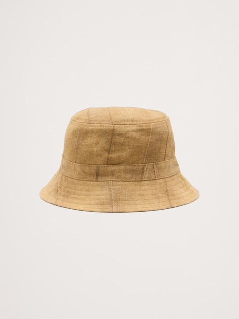 CHAPEAU CLOCHE TEXTURÉ EN MÉLANGE DE COTON ET RAMIE