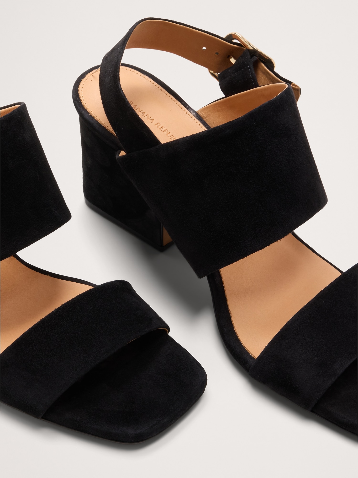 Image number 5 showing, Suede Block-Heel Sandal