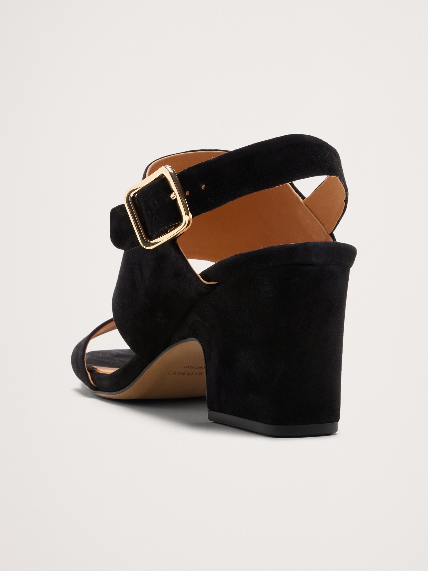Image number 3 showing, Suede Block-Heel Sandal