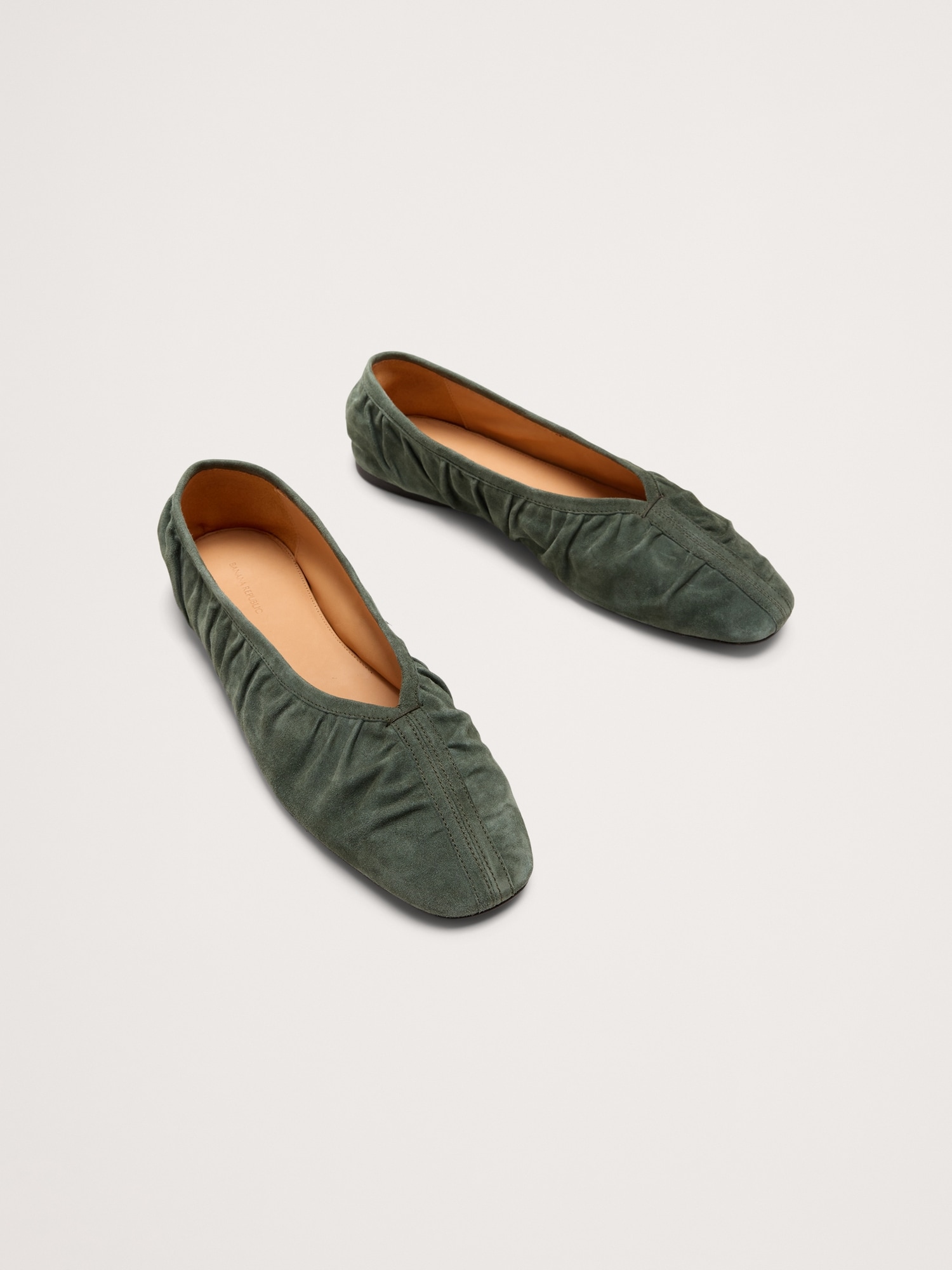 Image number 2 showing, Ruched Suede Ballet Flat