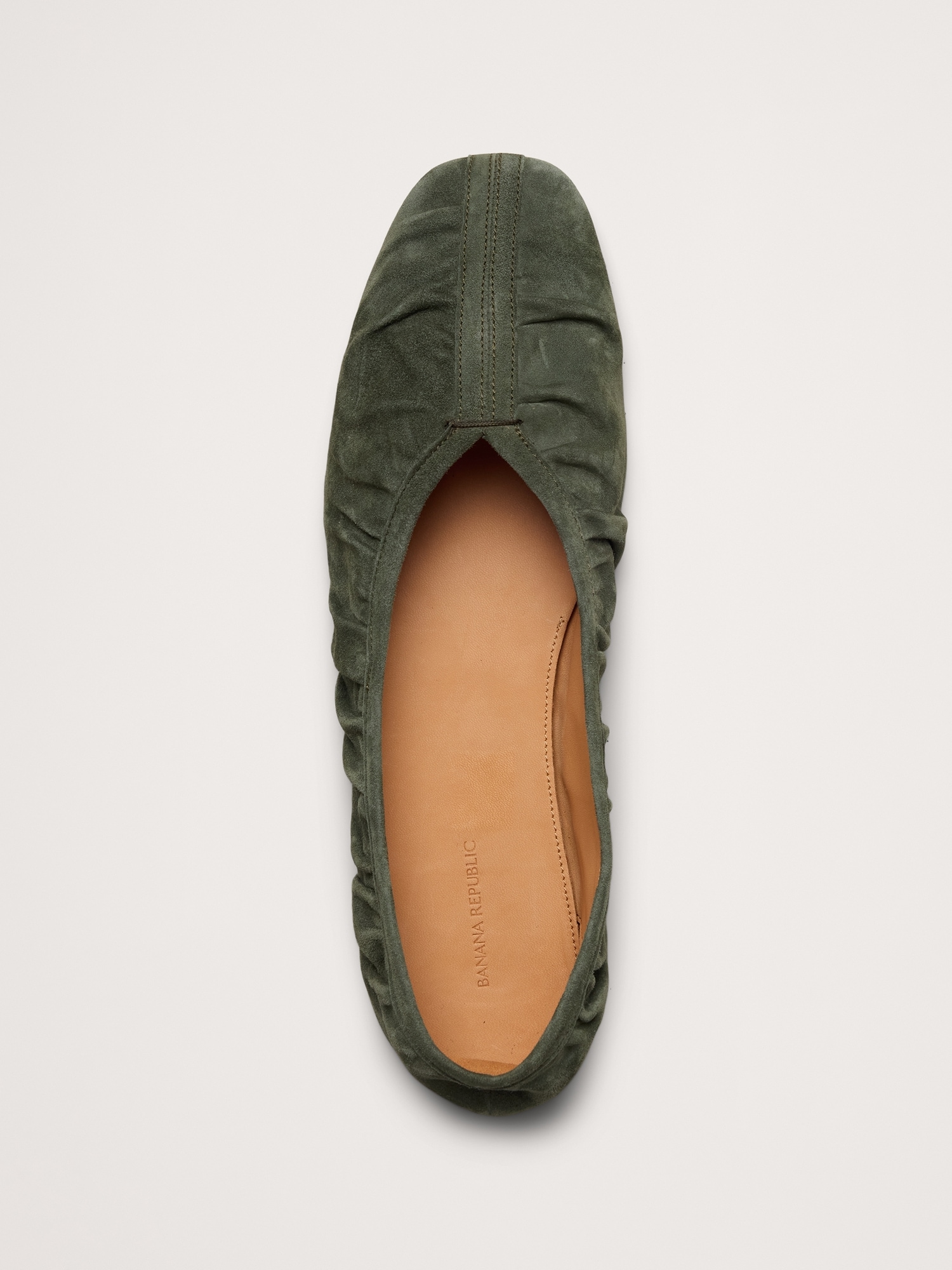 Image number 4 showing, Ruched Suede Ballet Flat