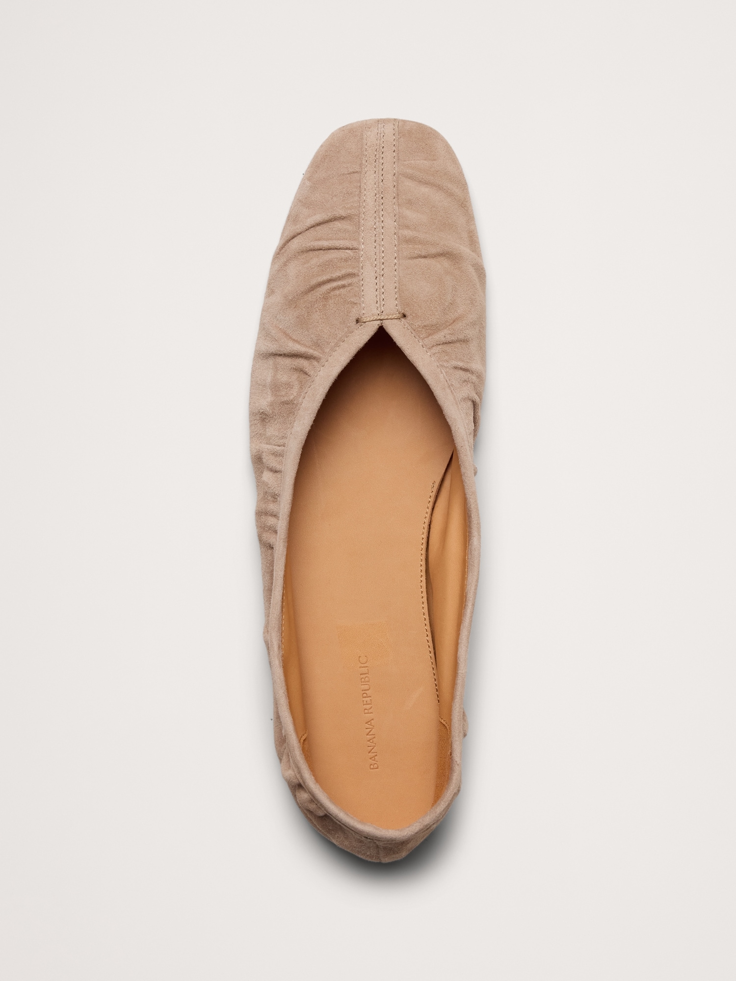 Image number 3 showing, Ruched Suede Ballet Flat