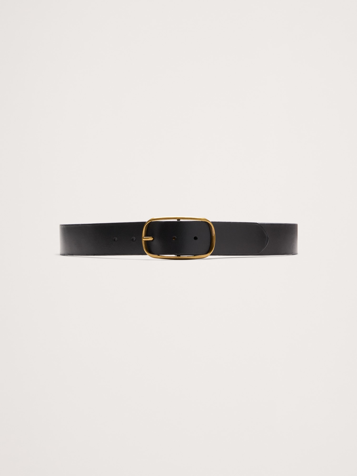 Image number 1 showing, Leather Oval-Buckle Belt
