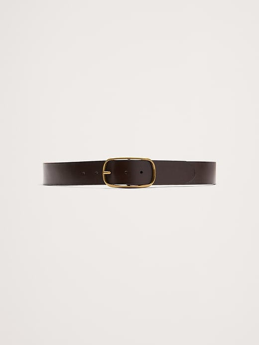 Ceinture en cuir à boucle ovale | Banana Republic