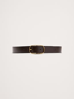 Ceinture en cuir à boucle ovale | Banana Republic