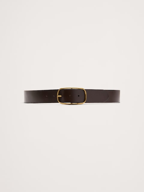 CEINTURE EN CUIR À BOUCLE OVALE