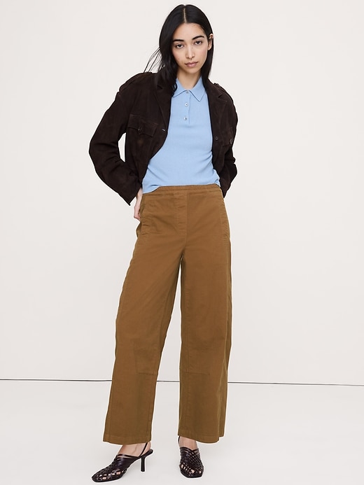 Mid-Rise Relaxed Painter Pull-On Pant | Banana Republic