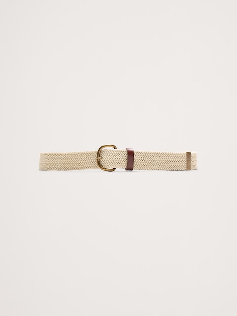 CEINTURE EN COTON TISSÉ À ANNEAUX