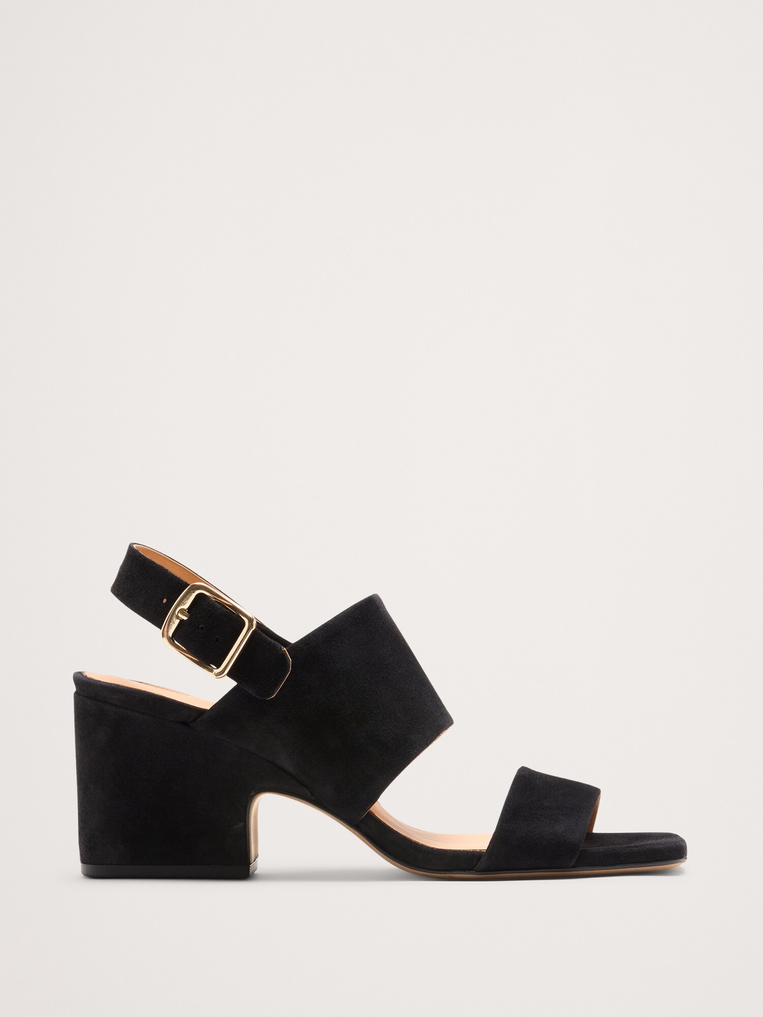 Image number 1 showing, Suede Block-Heel Sandal