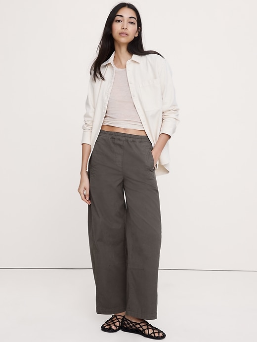 Mid-Rise Relaxed Painter Pull-On Pant | Banana Republic