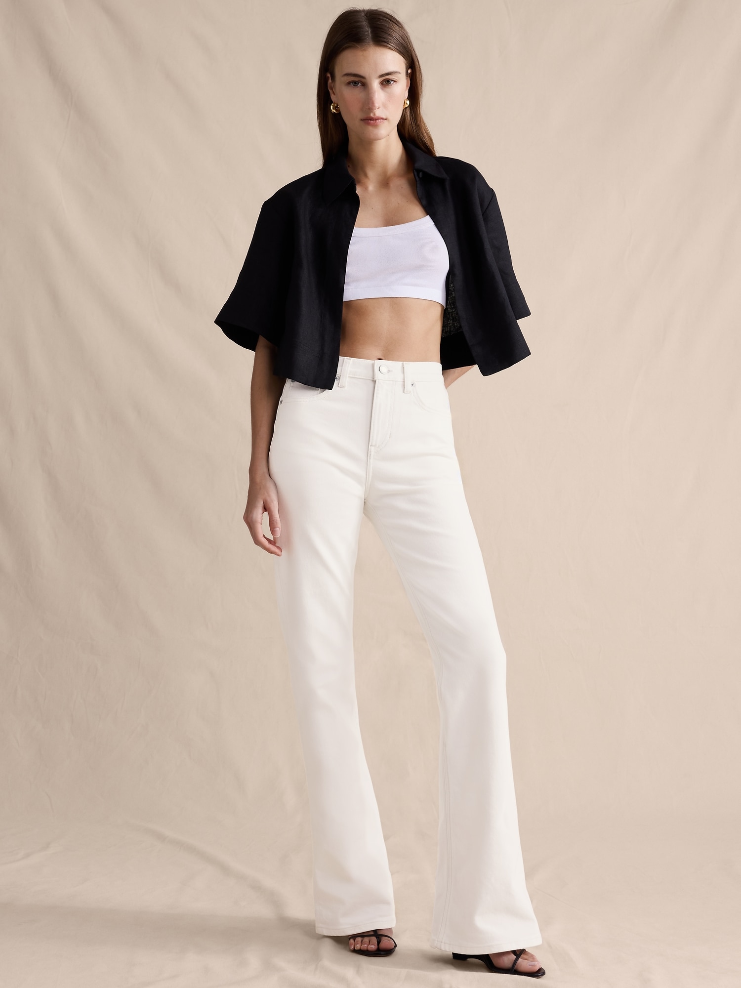 JEAN SEMI-ÉVASÉ À TAILLE HAUTE