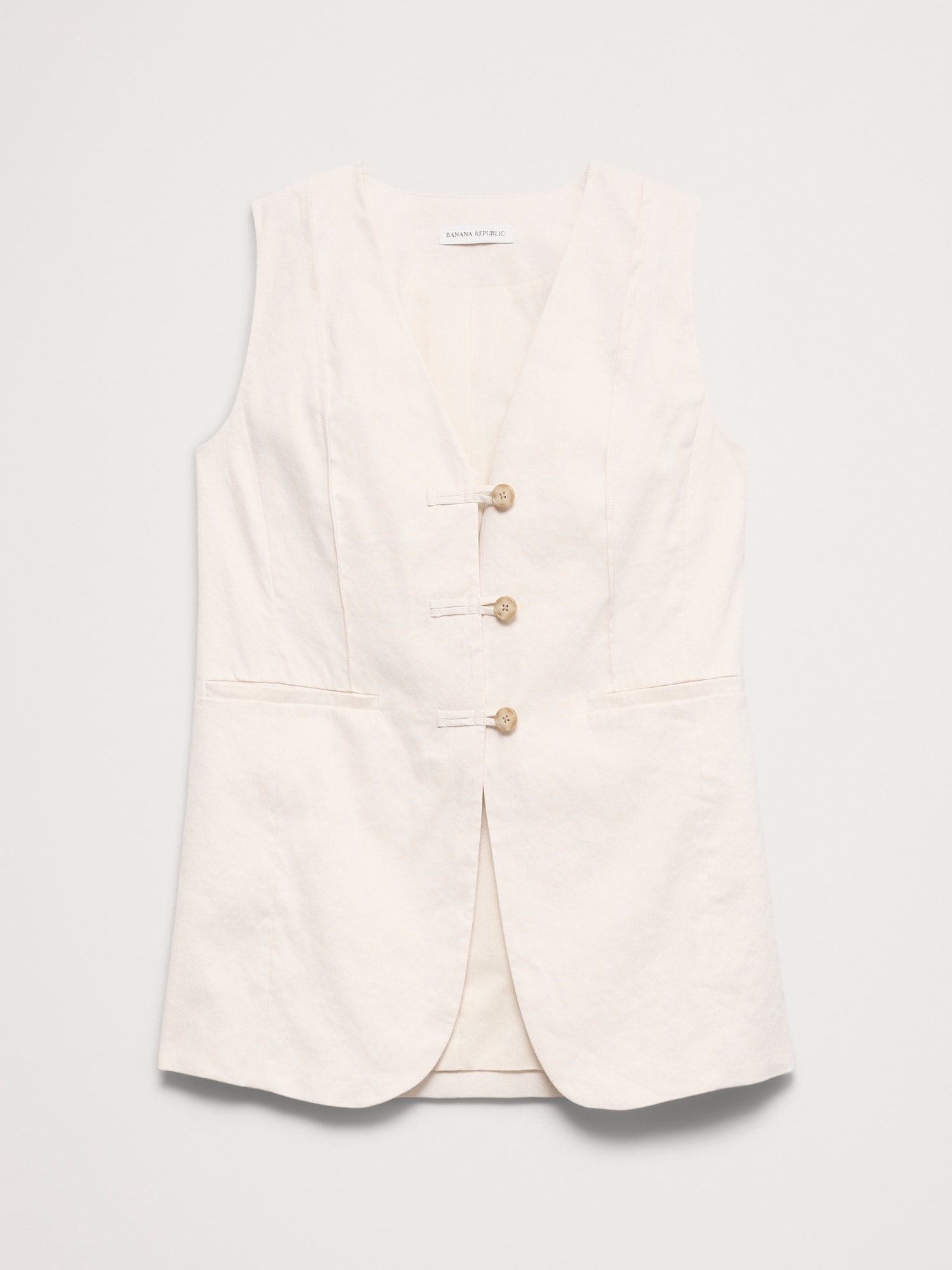 Image number 5 showing, Stretch Linen-Viscose Long Vest