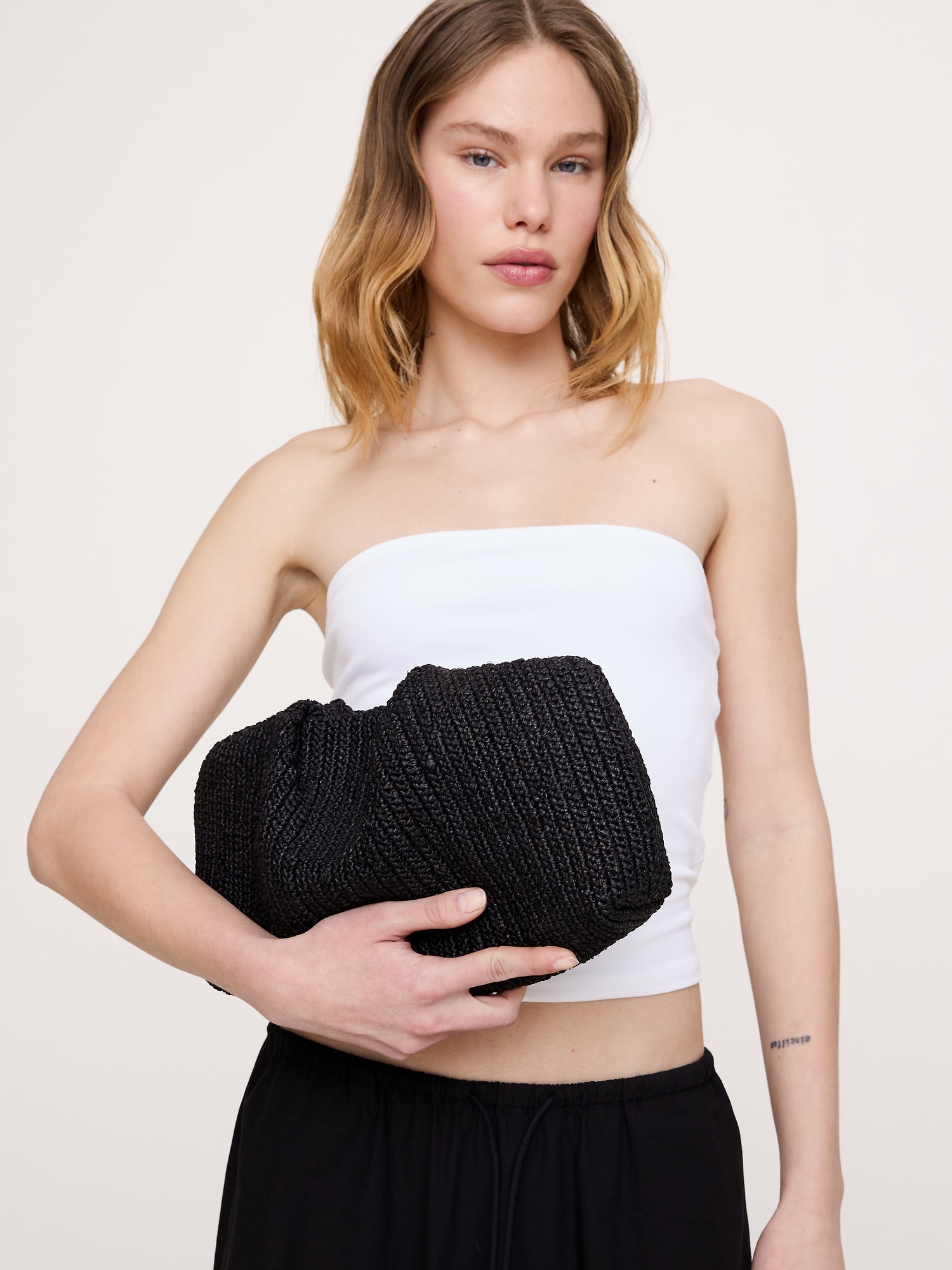 Image number 6 showing, Raffia Clutch