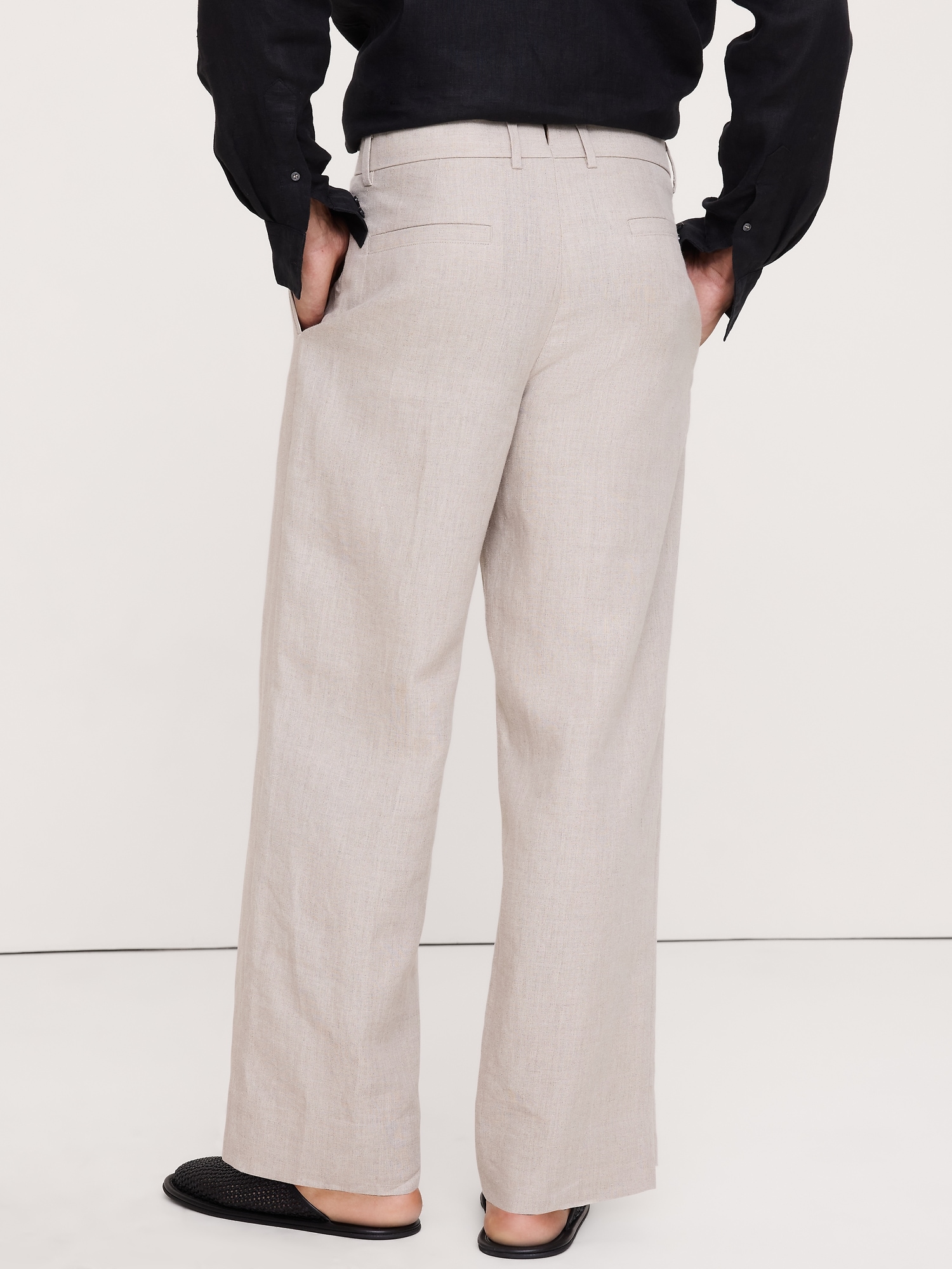 Image number 2 showing, Loose Pleated Linen Dress Pant