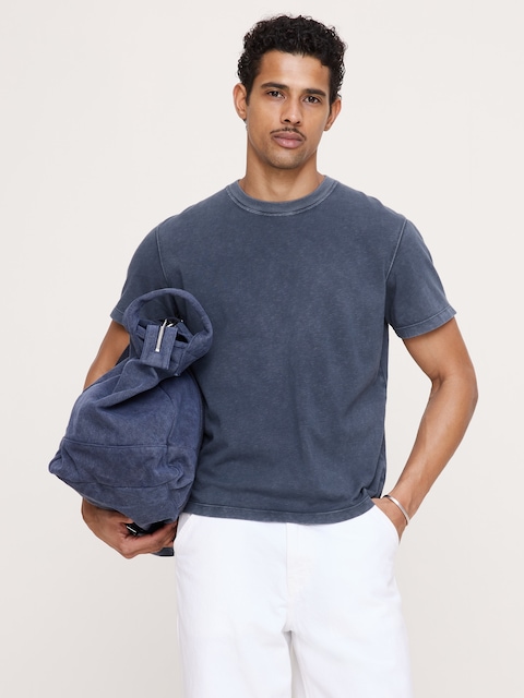 T-SHIRT RAS DU COU CLASSIQUE EN COTON FLAMMÉ