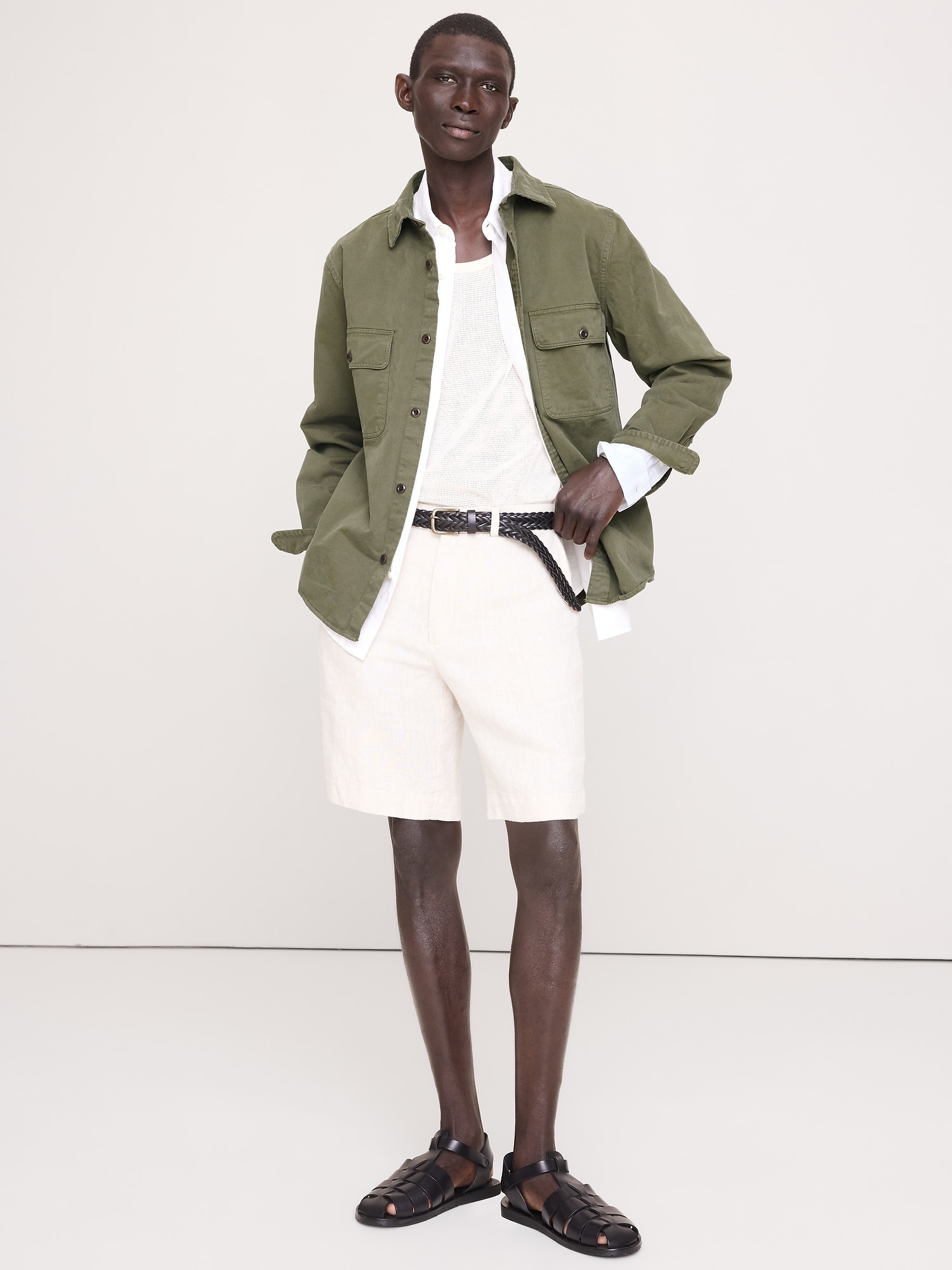 L'image numéro 1 présente Surchemise en sergé de coton