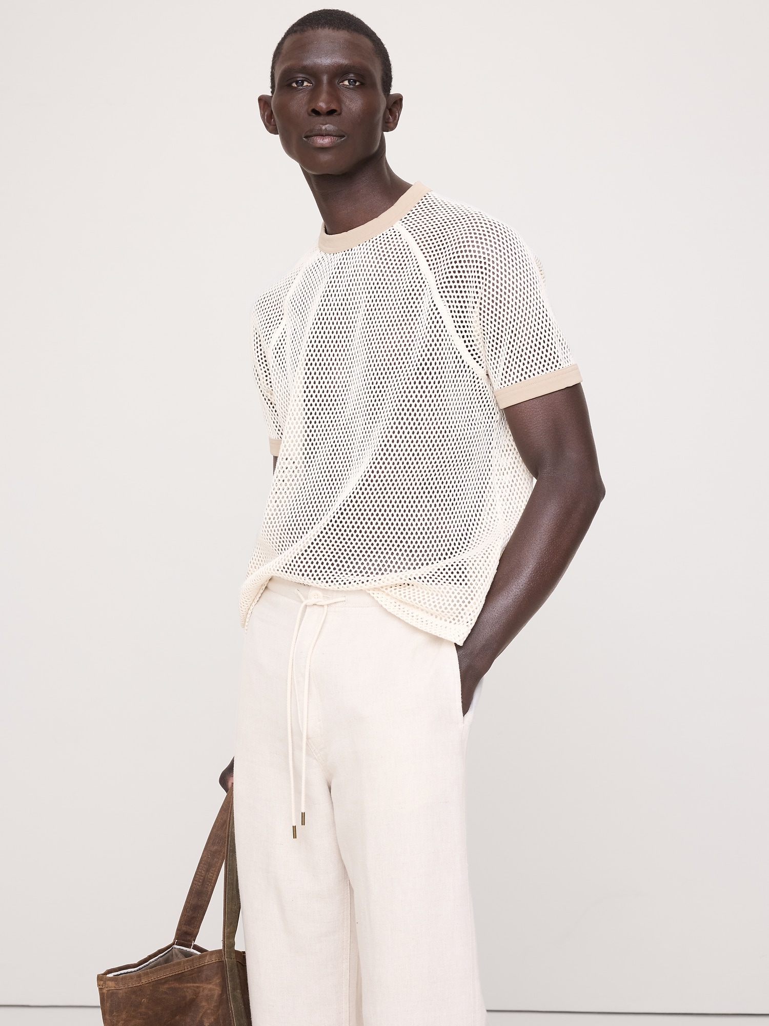 Image number 1 showing, Cotton Mesh T-Shirt
