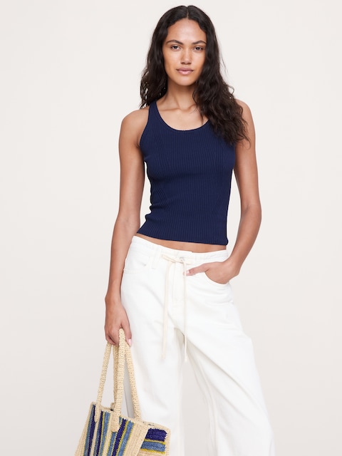 CAMISOLE EN COTON CÔTELÉE