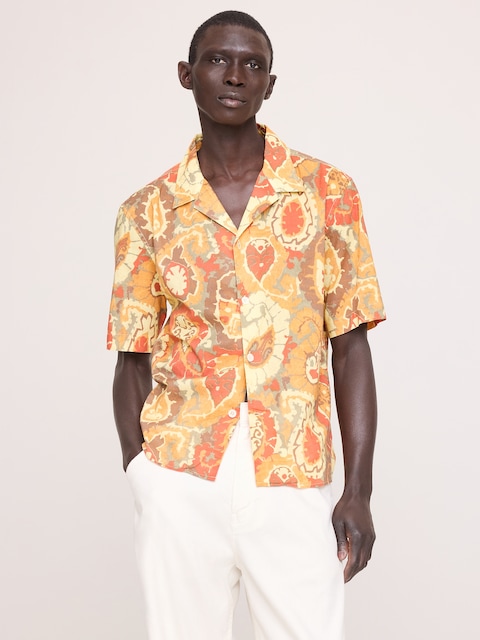 CHEMISE DE VACNCES DÉCONTRACTÉE EN COTON D'ÉTÉ LÉGER