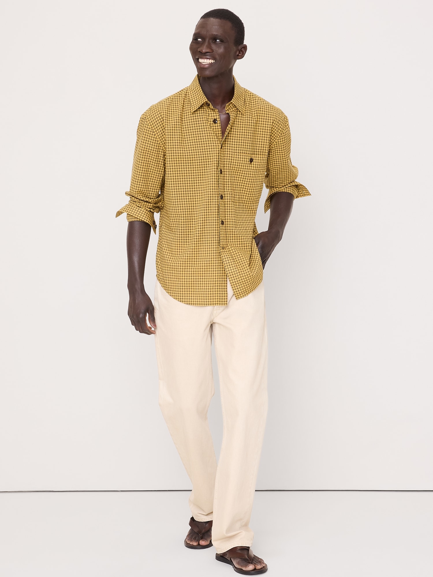 Image number 1 showing, Relaxed-Fit Summerweight Cotton Shirt