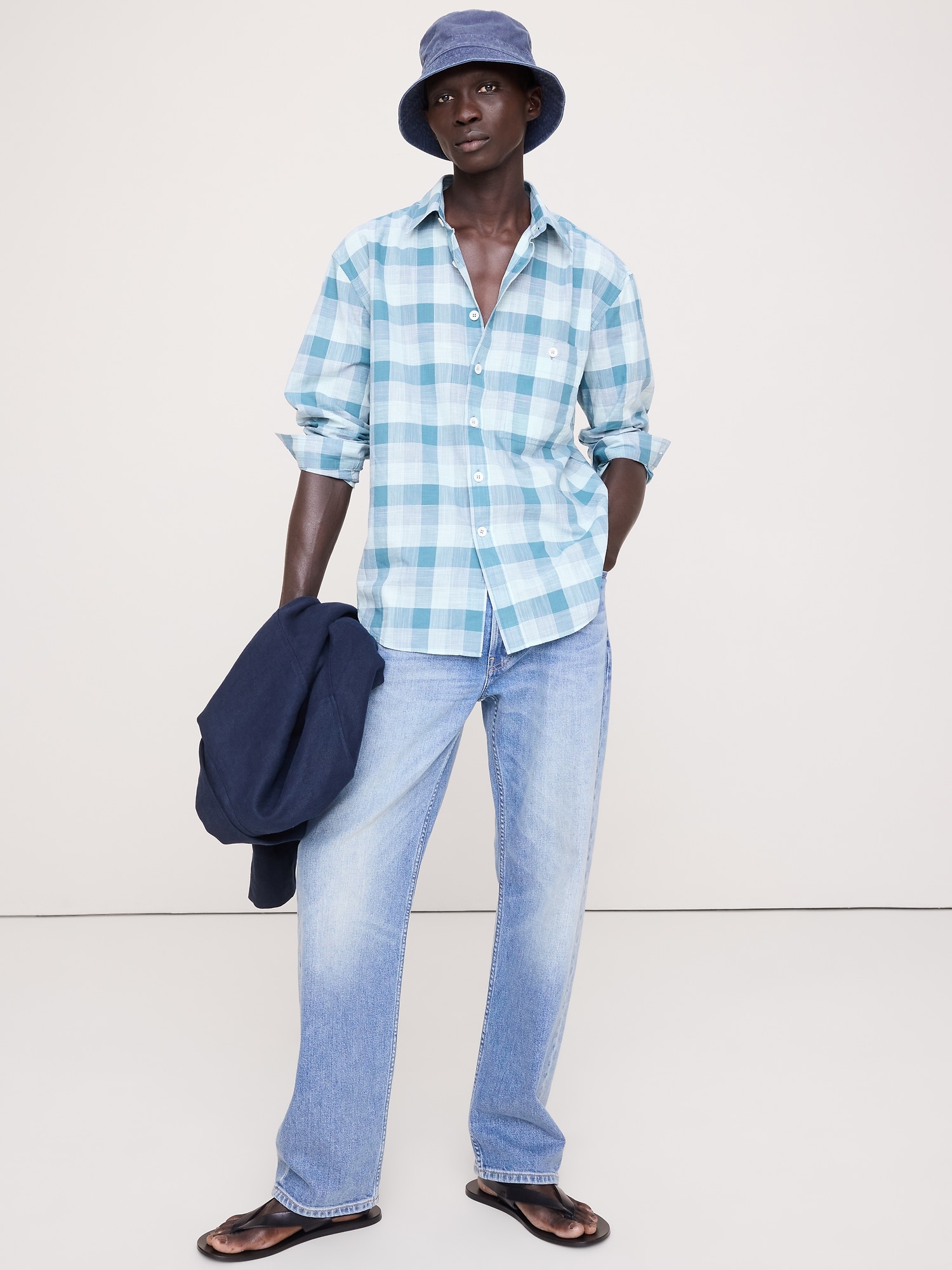 Image number 1 showing, Relaxed-Fit Summerweight Cotton Shirt