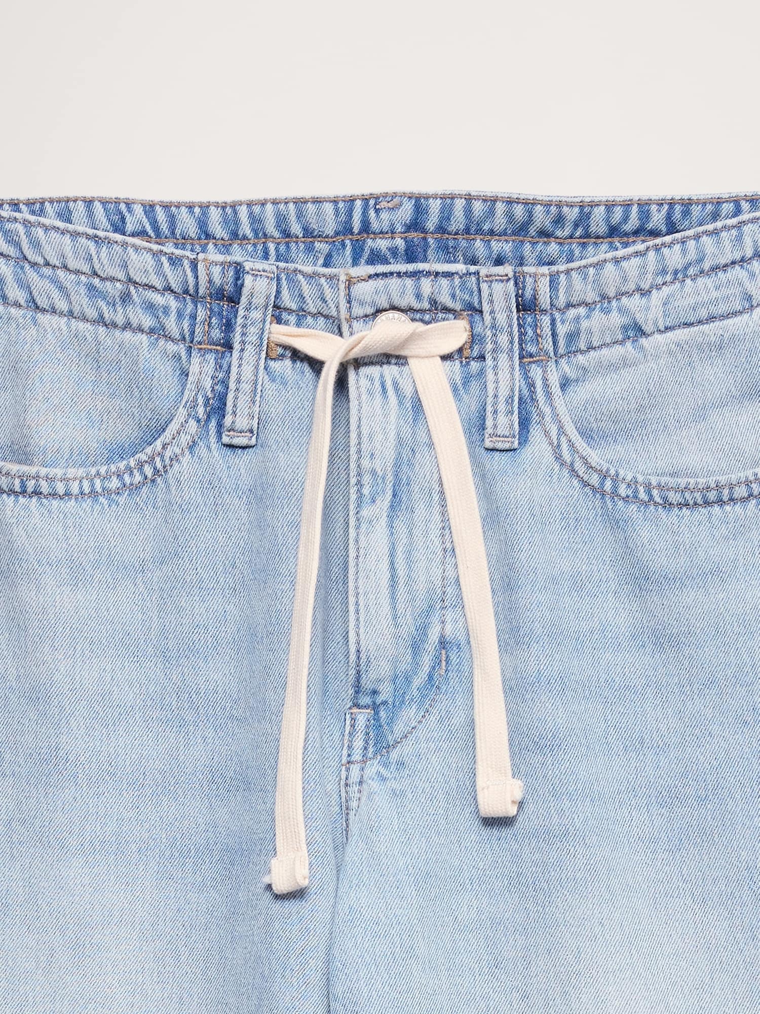 Image number 6 showing, Mid-Rise Wide-Leg Drawstring Jean