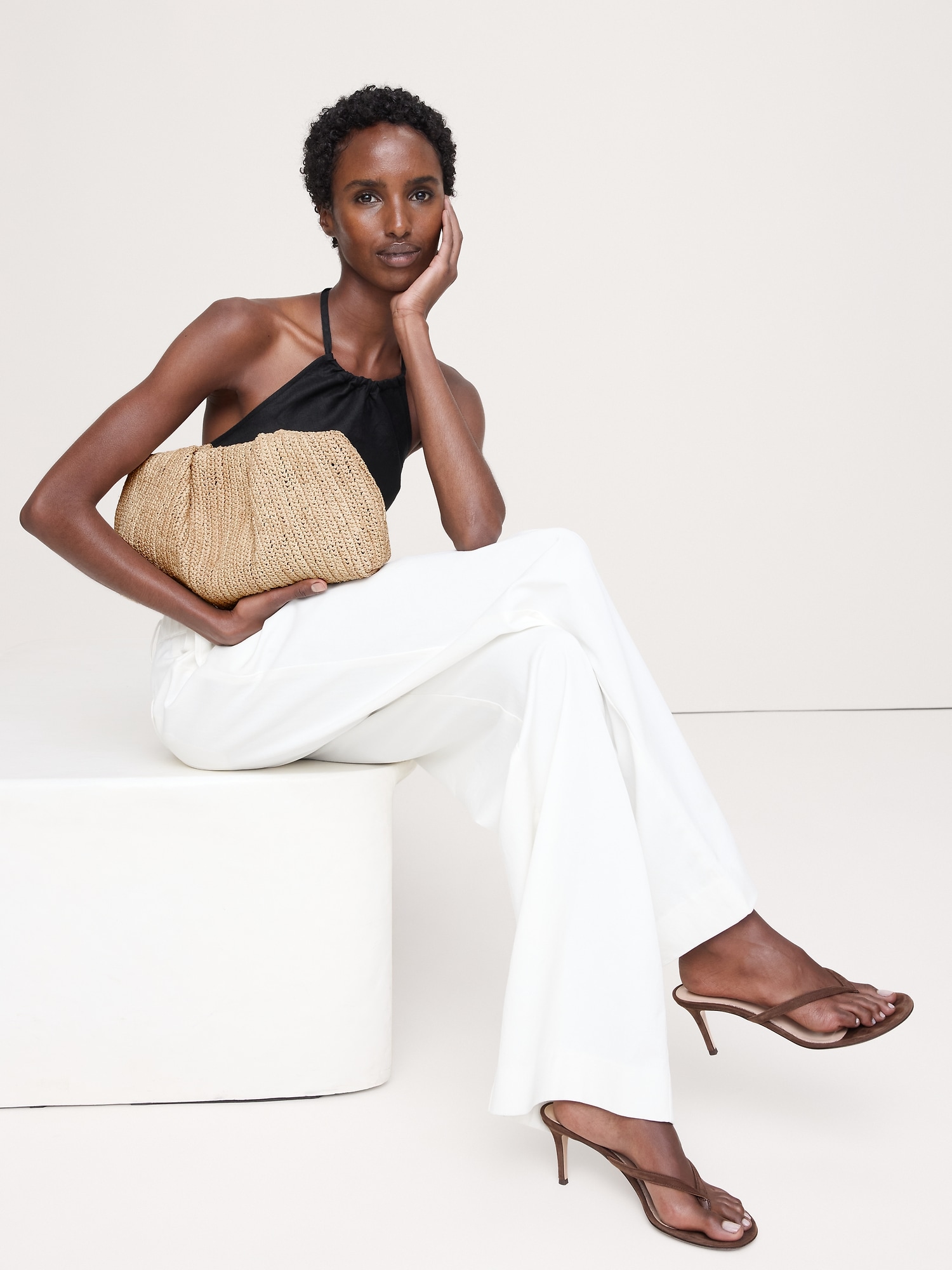 Image number 7 showing, Raffia Clutch