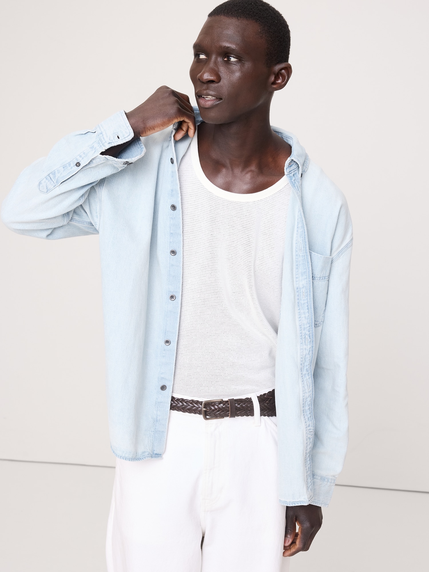 Image number 1 showing, Relaxed-Fit Denim Shirt