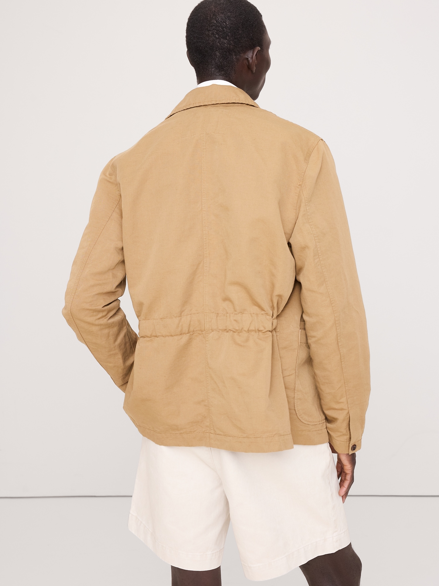 Image number 3 showing, Italian Linen-Cotton Shirt Jacket