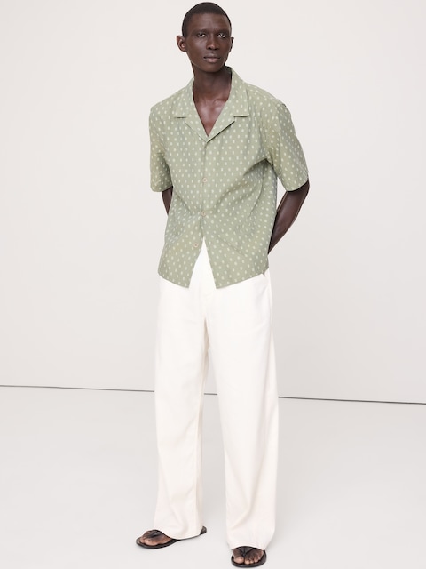 CHEMISE DE VACNCES DÉCONTRACTÉE EN COTON D'ÉTÉ LÉGER