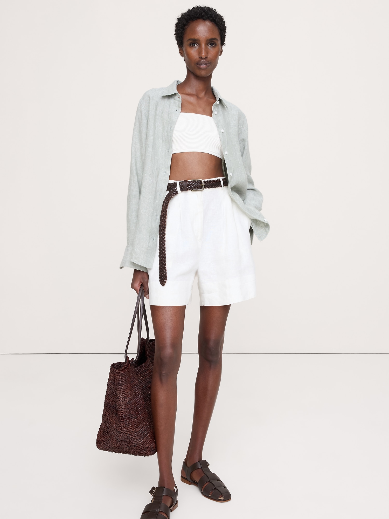 L'image numéro 1 présente Chemisier de tous les jours en lin