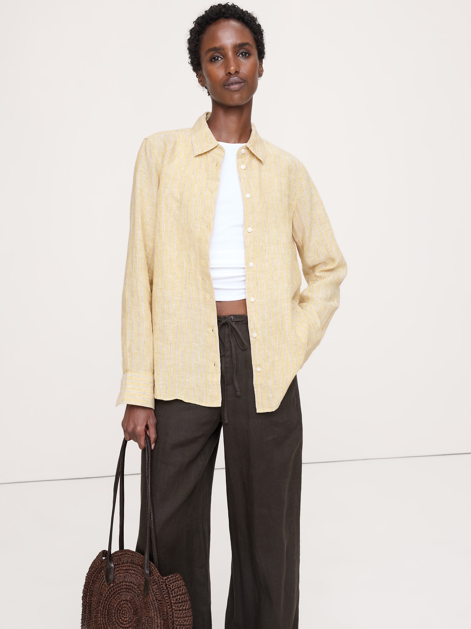 L'image numéro 1 présente Chemisier de tous les jours en lin