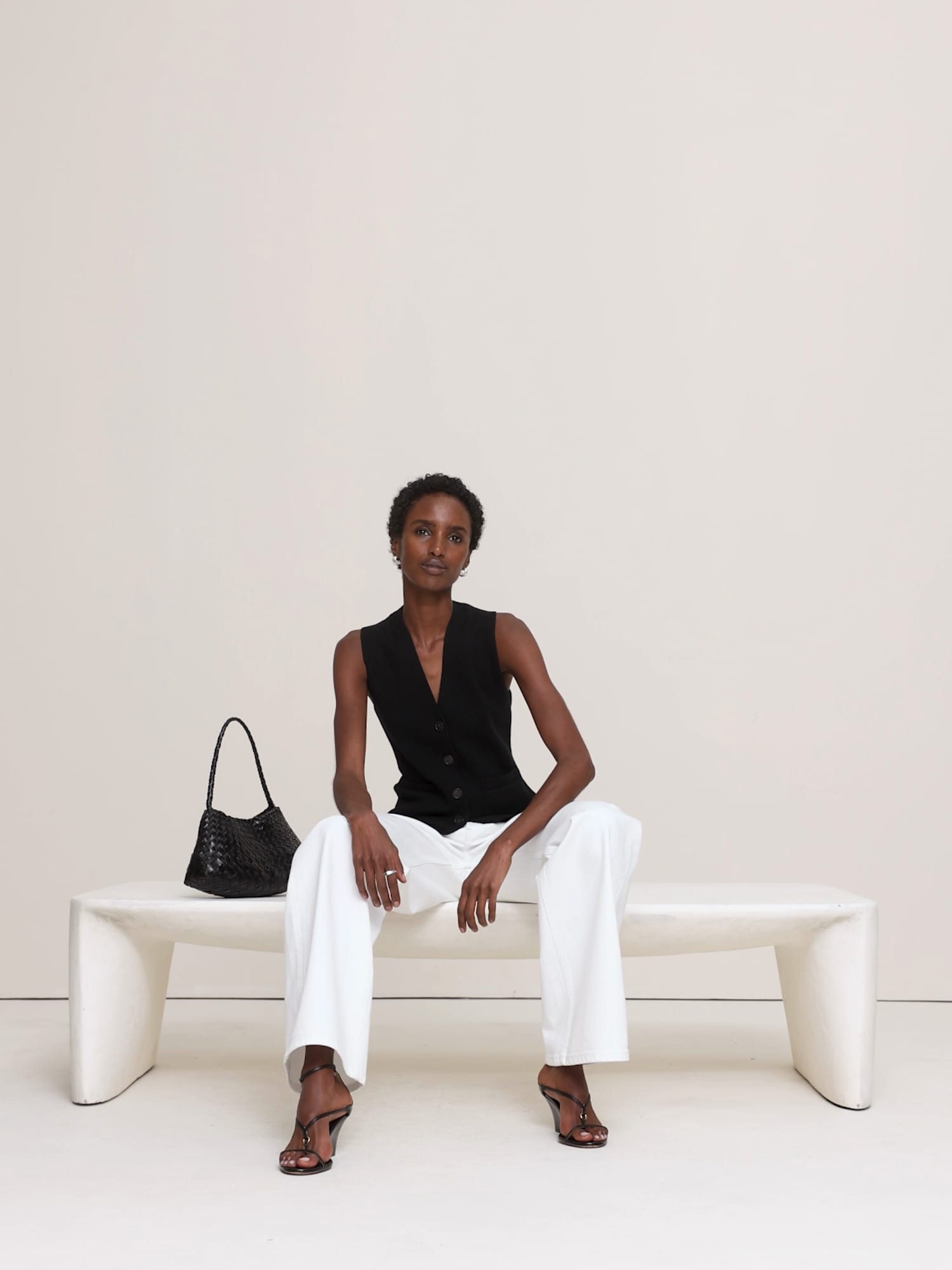 Larkspur Cotton-Silk Sweater Vest