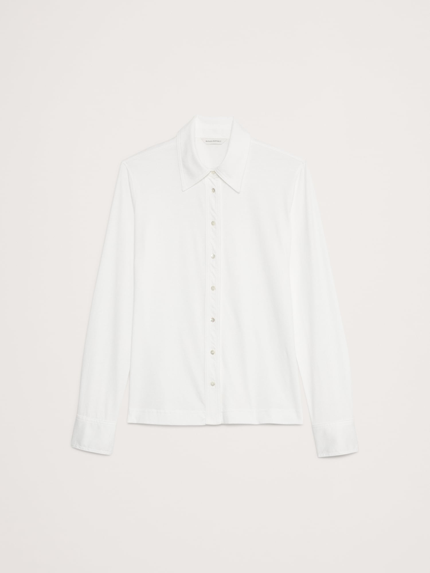 L'image numéro 4 présente Chemise en coton soyeux à manches longues