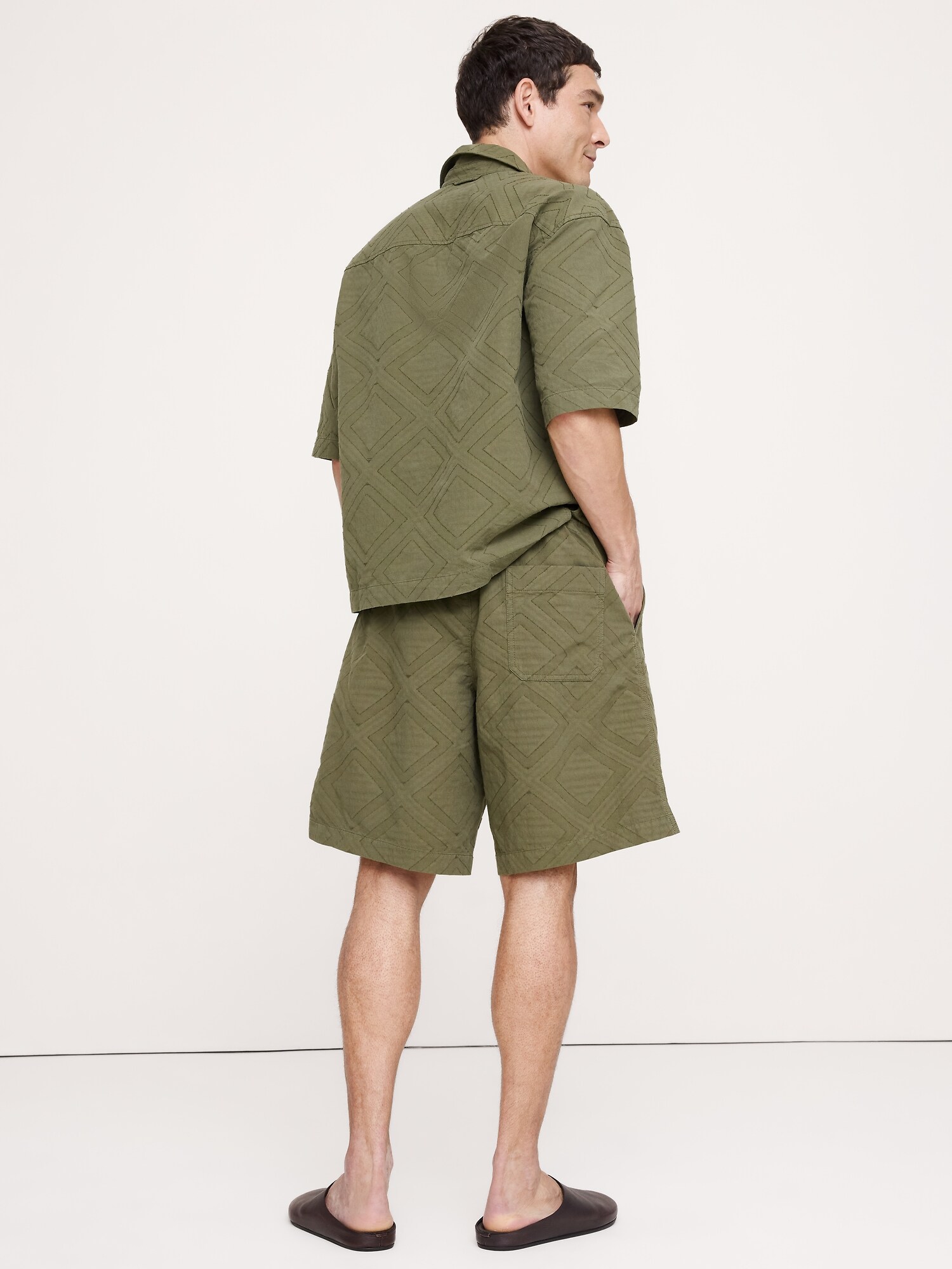 Image number 4 showing, 11" Cotton Jacquard Pull-On Short