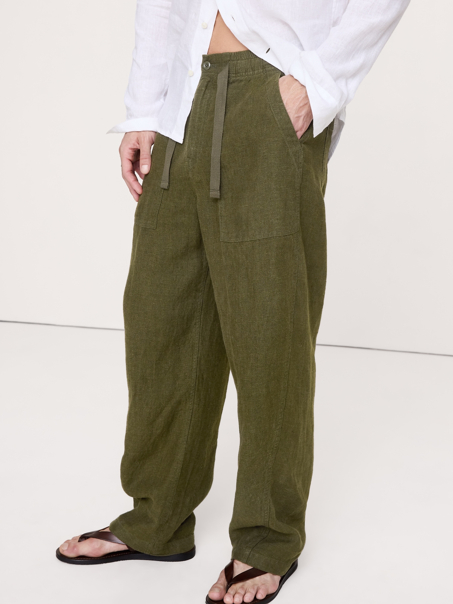 Image number 6 showing, Relaxed Linen Utility Beach Pant