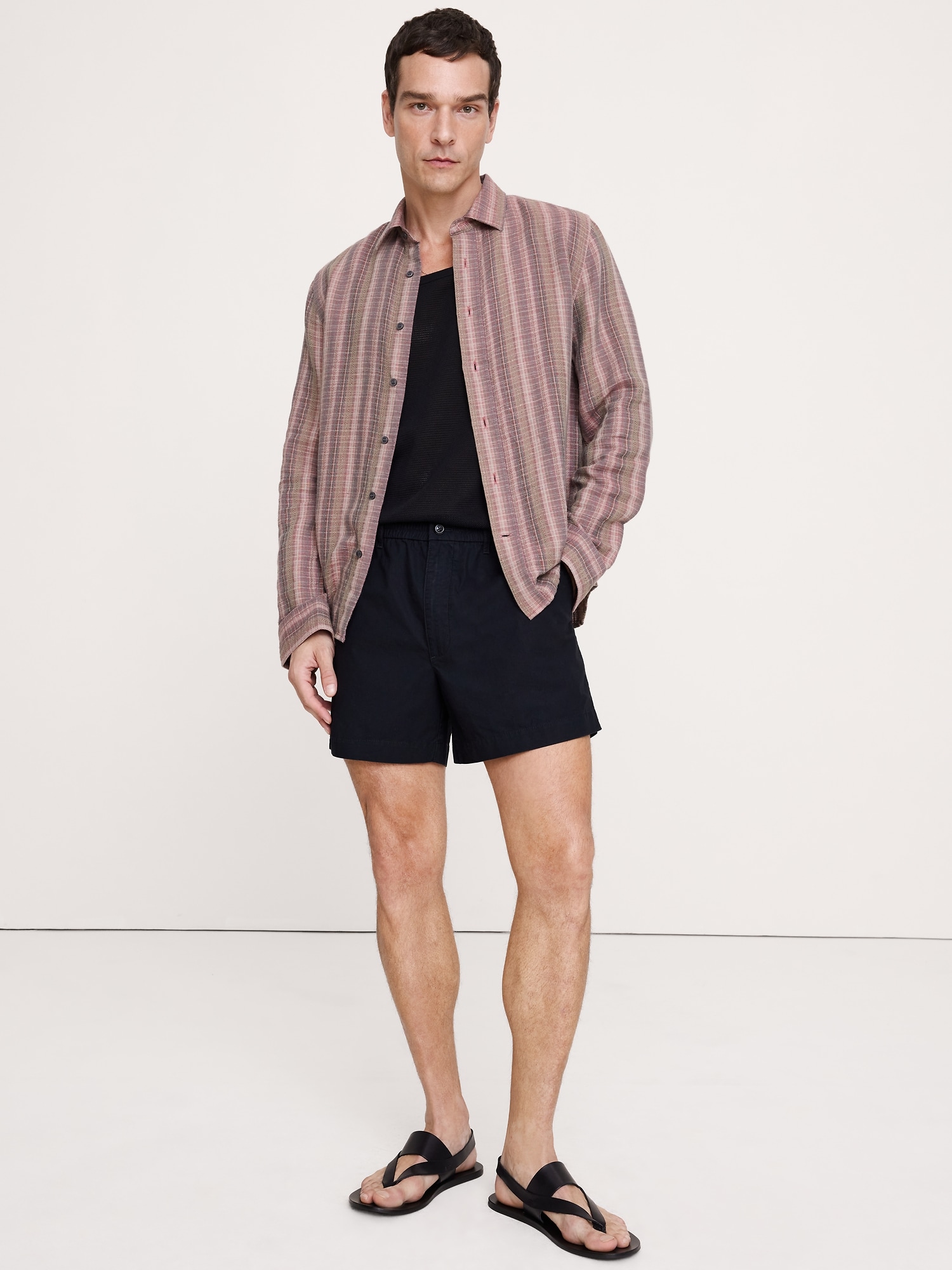 Image number 1 showing, 5" Lightweight Cotton Pull-On Short