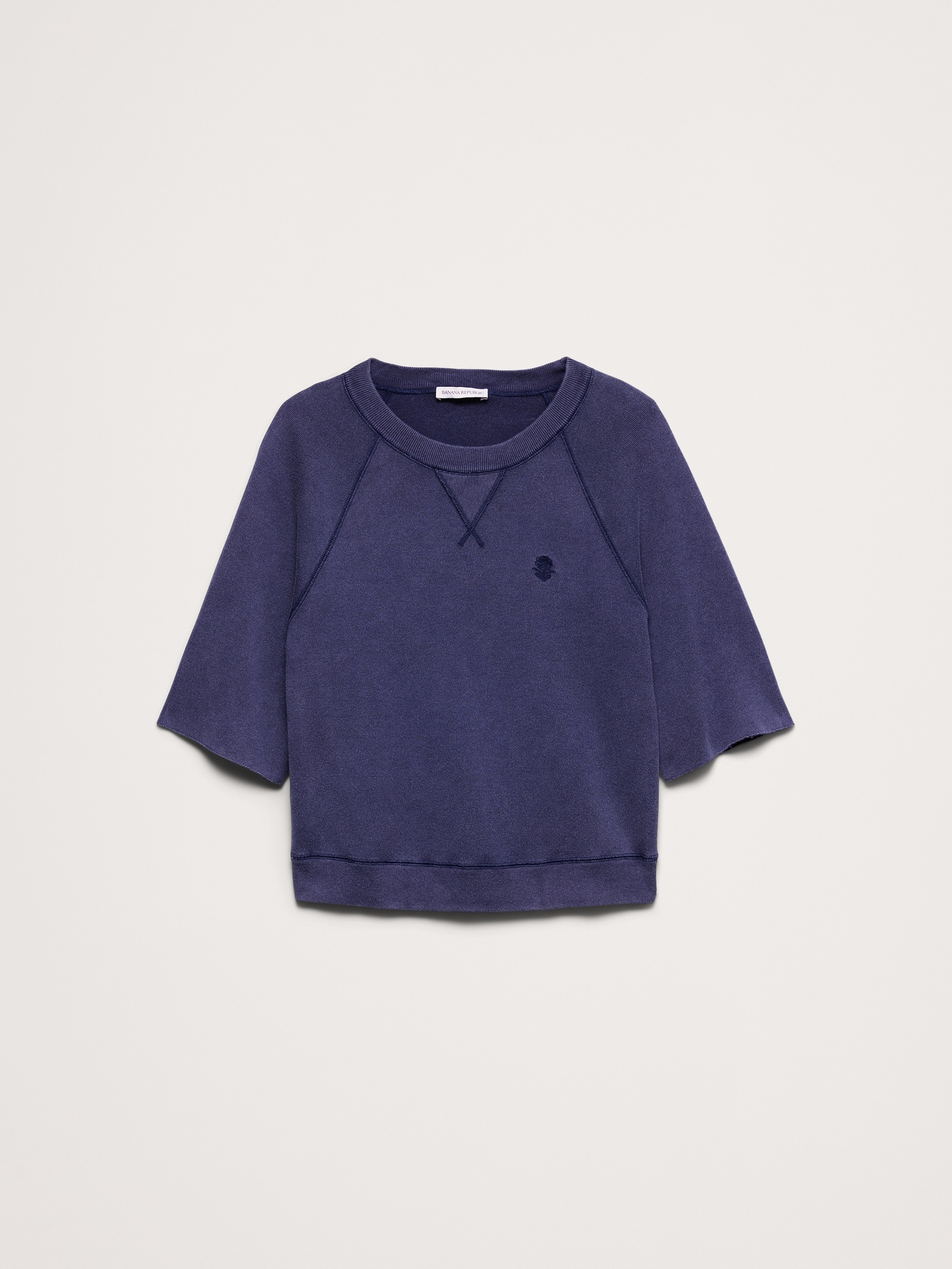 L'image numéro 4 présente Haut en coton ouaté teint en plongée