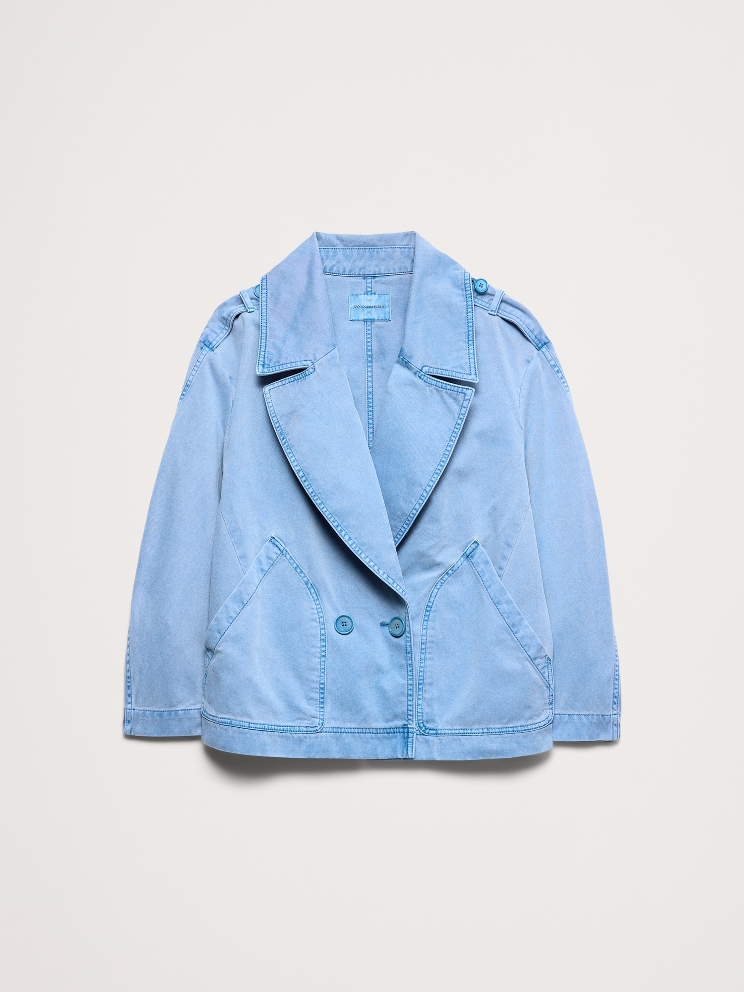 L'image numéro 5 présente Caban en sergé de coton