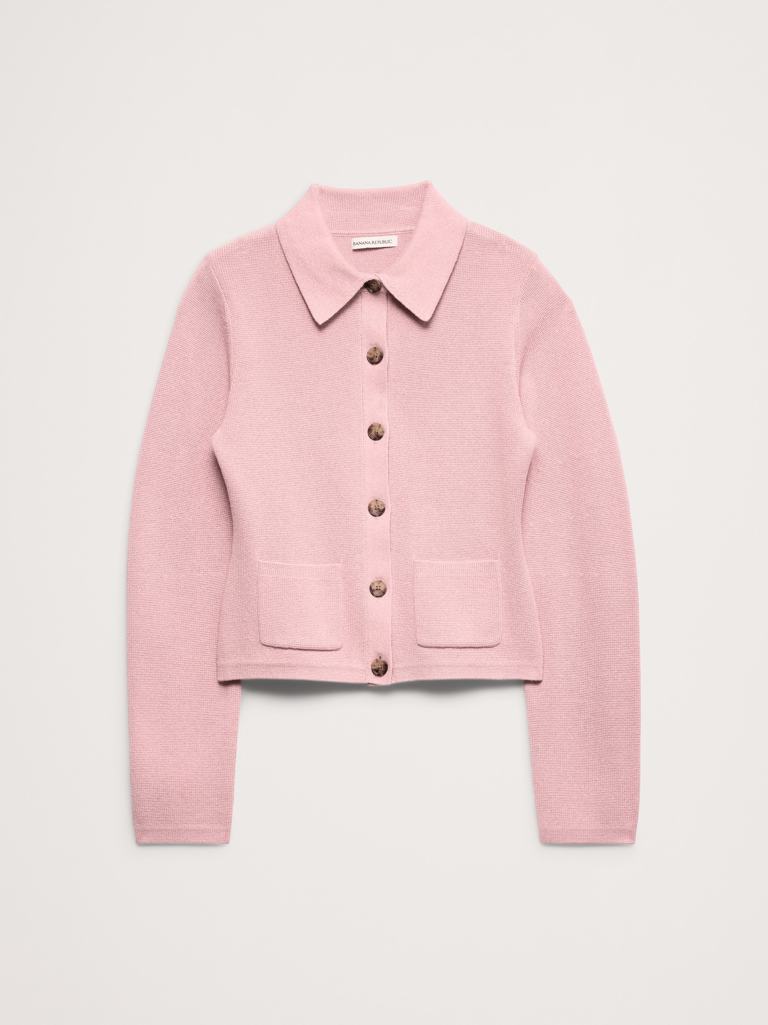 L'image numéro 6 présente Cardigan polo en coton et soie pied d'alouette