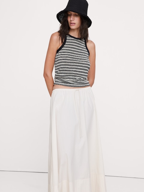 CAMISOLE À DÉCOUPE EN LIN