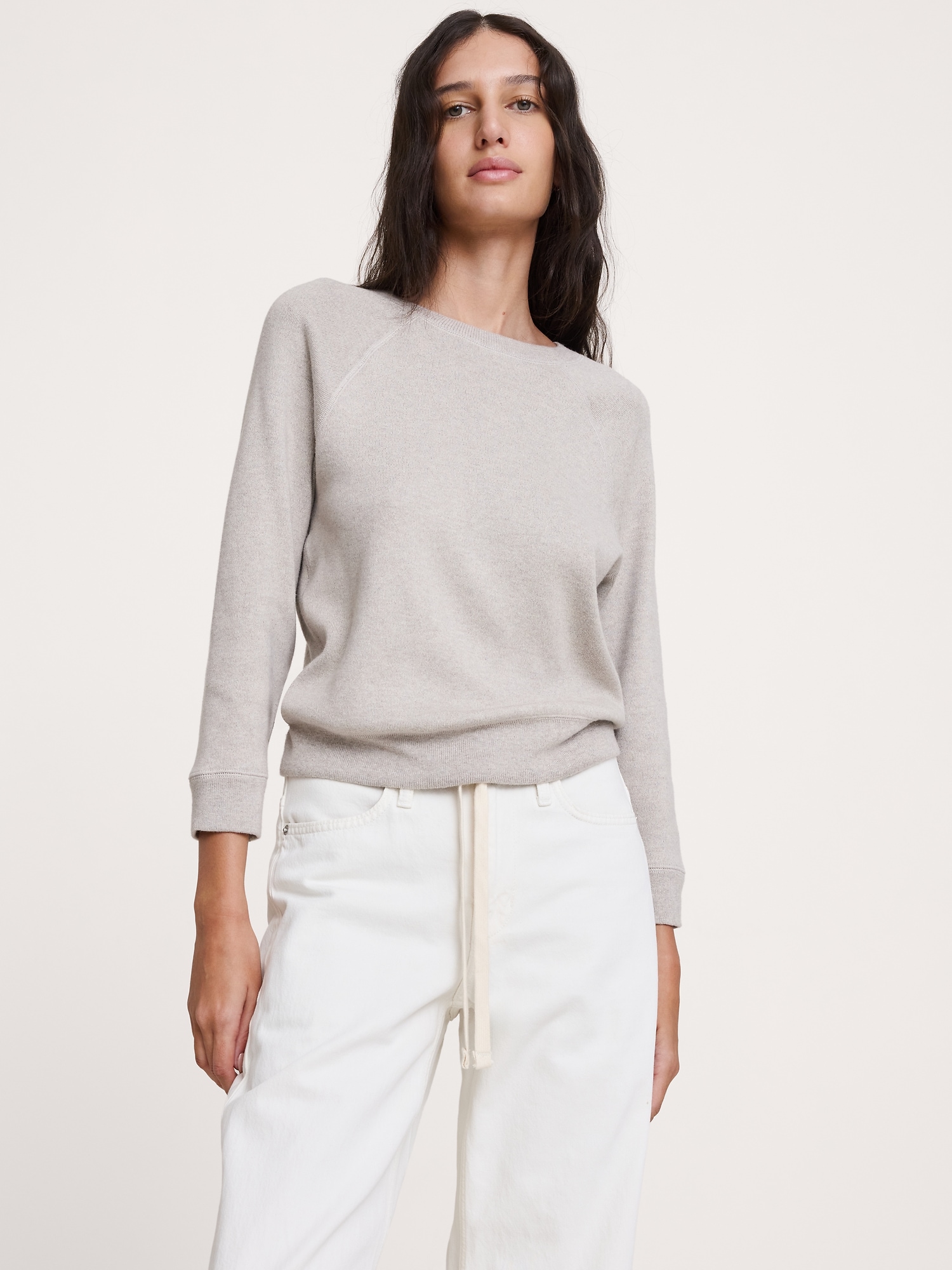 CHANDAIL EN COTON OUATÉ TEINT EN PLONGÉE