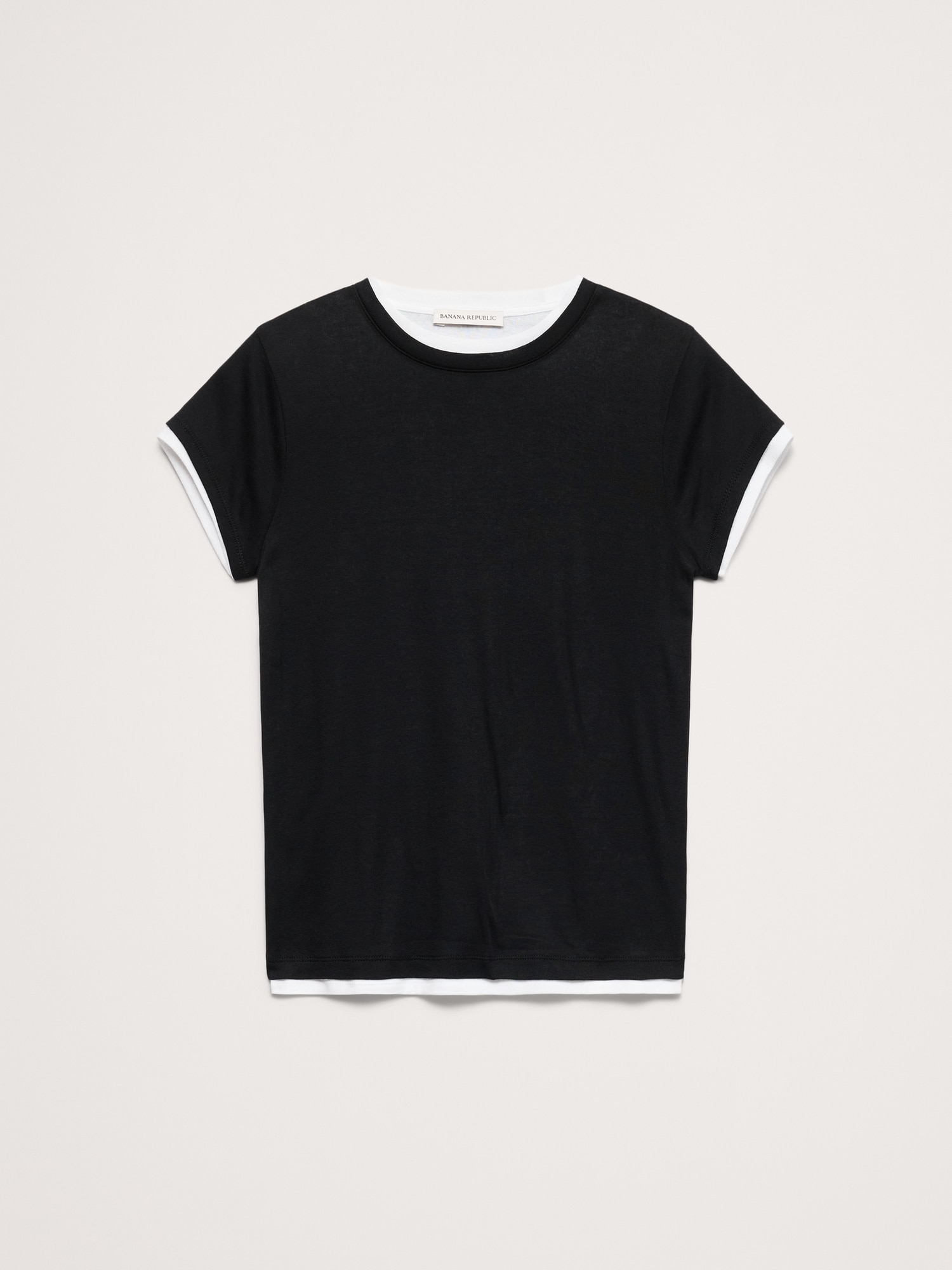 Image number 5 showing, Airy Cotton Layered T-Shirt