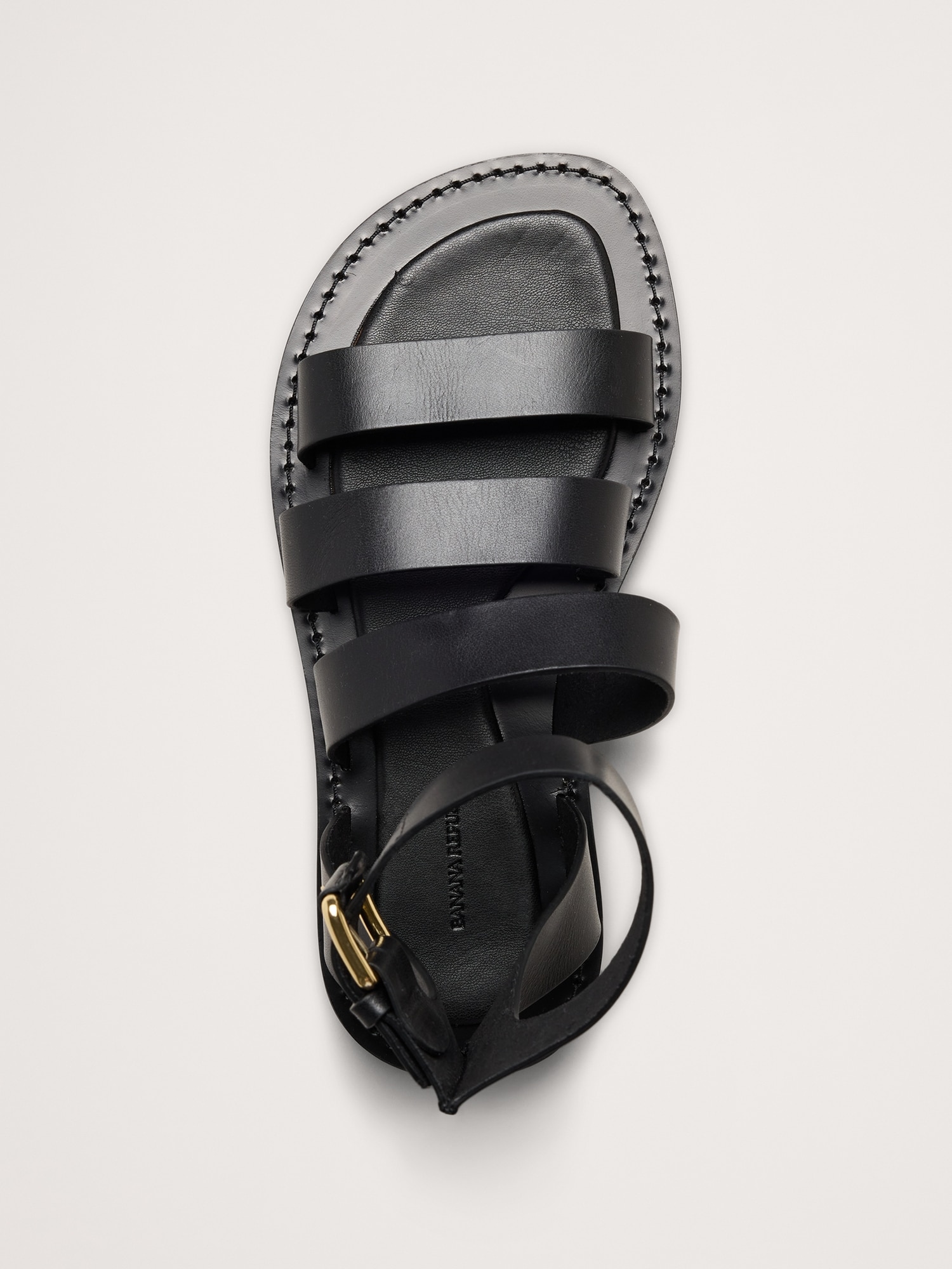 Image number 4 showing, Italian Leather Flatform Sandal