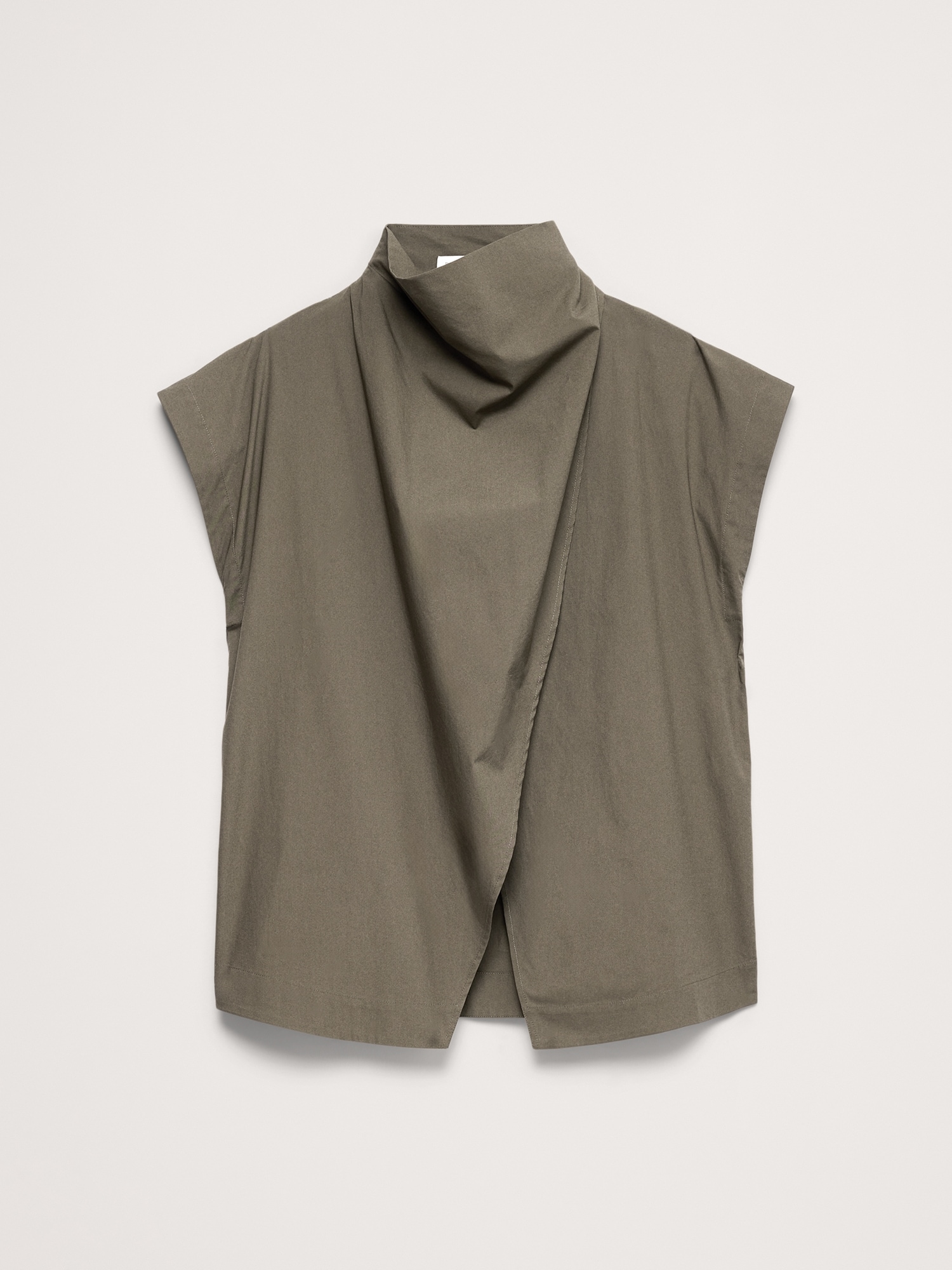 Image number 4 showing, Cotton Poplin Cowl Neck Tunic